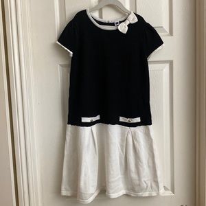 Janie and Jack size 12 black and white sweater dress